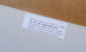 Salvador Dali - Engel Gabrielle 1944 - druckgesigneerd oplage 2.500 kopen? Bied vanaf 85!