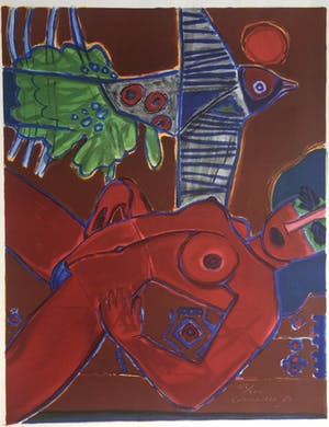 Corneille - fraaie kleurenlitho - ‘Nu Oiseau ‘ - 1981. kopen? Bied vanaf 295!