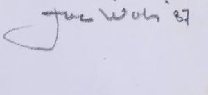Joe Wols - Potloodtekening op papier, Figuren kopen? Bied vanaf 1!