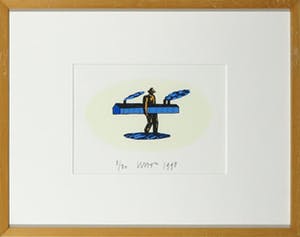 Hans Wap - Zeefdruk, Zonder titel - Ingelijst kopen? Bied vanaf 20!
