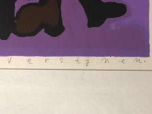 Ad Verstijnen - Zeefdruk, Broer en Zus - Ingelijst (passe-partout / met glasschade) kopen? Bied vanaf 150!