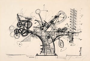Jean Tinguely - Lithografie in zwart kopen? Bied vanaf 675!
