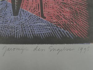 Jacomijn den Engelsen - Originele , in zeer kleine oplage gemaakte (15) PoP-Art Houtsnede "ZAPP" kopen? Bied vanaf 1!