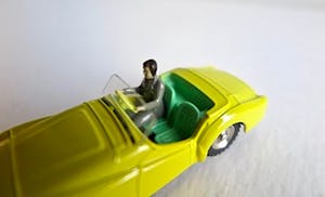 Curiosa - Dinky Toys - 3x Cabriolet+bestuurder- Ford en Triumph - Atlas/Mattel 1:43 +Doos kopen? Bied vanaf 1!