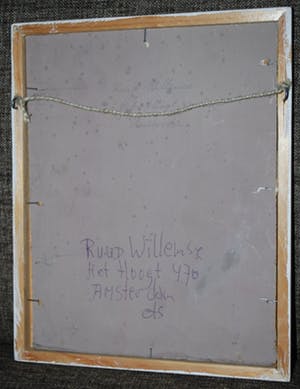 Ruud Willemse - Canto Ostinato - Ruïnekerk Bergen NH - ets/aquarel en potlood, 1988 kopen? Bied vanaf 25!