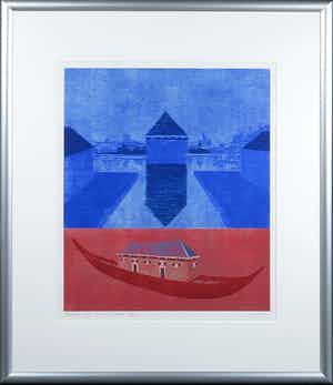 Henriette Boerendans - Houtsnede, 22 november - Ingelijst verkocht voor € 35!