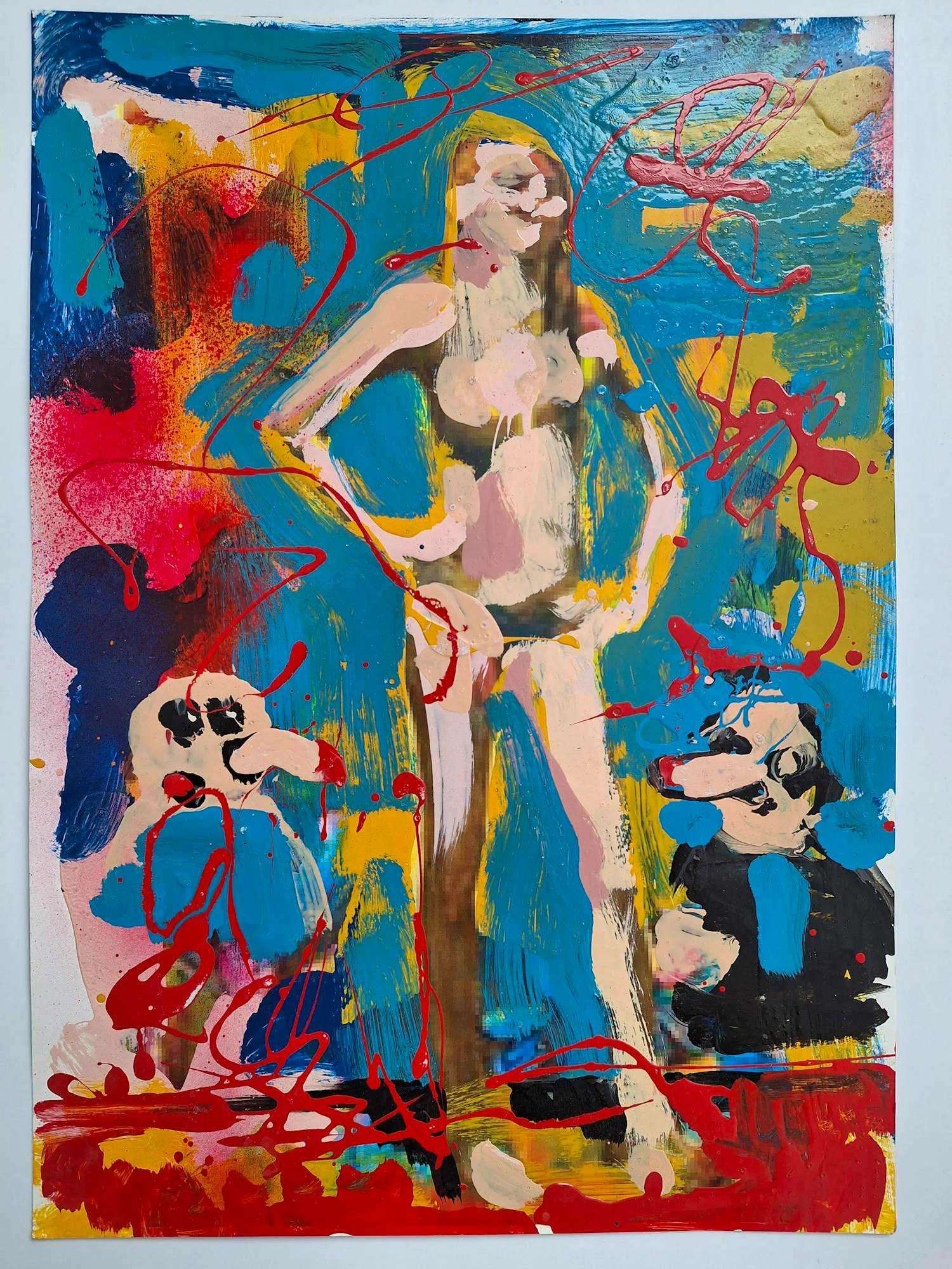 Peter Klashorst - Gemengde techniek - Bar Soi Cowboy - Handgesigneerd !!! verkocht voor € 50!