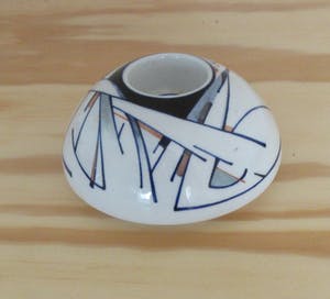 Niet of onleesbaar gesigneerd - Studio keramische design kandelaar geometrisch decor kopen? Bied vanaf 10!