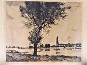 Hendrikus Roodenburg - Gezicht op Rhenen verkocht voor € 10!