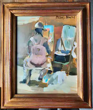 Cathalijn Wouters - Schilderes op het strand vendu pour 210€ !