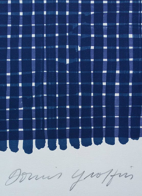 Daniel Graffin - Compositie van blauwe lijnen, litho kopen? Bied vanaf 95!