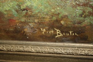 Piet Bouter - MELKENDE BOER met KOEIEN in HAAGS LANDSCHAP kopen? Bied vanaf 250!