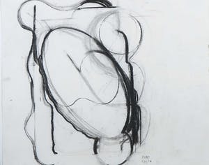 Pim Voorneman - Krijttekening, T2910 - Ingelijst kopen? Bied vanaf 35!