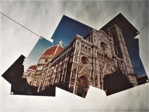 Jean Ruiter - Kleine Oplage (1/5) "overspannen toeristen / Florence"- gesigneerd - ingelijst verkocht voor € 39!