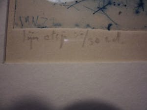 Johan Sietzema - Kleuren ets. Titel, "Lijn nr 5". kopen? Bied vanaf 20!