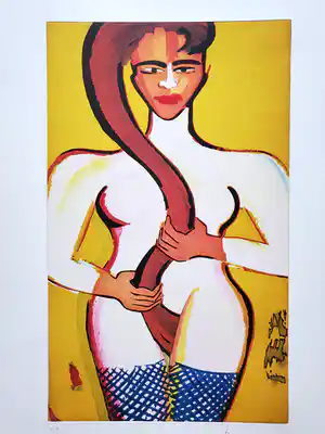 Elvira Bach - Ohne Titel, signiert und e.a. verkauft für € 340!