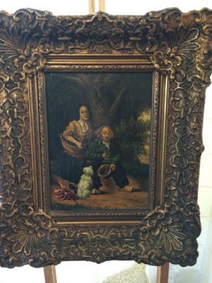 Niet of onleesbaar gesigneerd - Antiek prentje kopen? Bied vanaf 10!