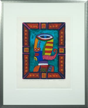 Clemens Briels - Zeefdruk, A window. There must be something behind it III - Ingelijst kopen? Bied vanaf 50!