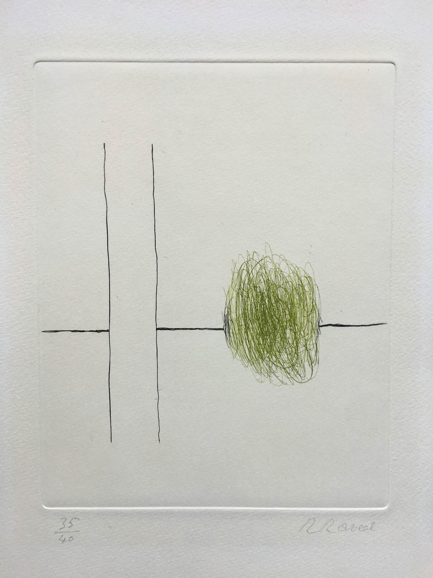 Roger Raveel - Het niets, het licht en de dingen. verkocht voor € 475!