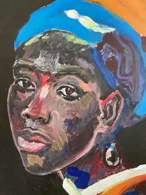 Peter Klashorst - Meisje met de Parel (naar Vermeer) kopen? Bied vanaf 395!