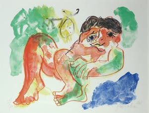 Jan Sierhuis - Litho, Zonder titel - Ingelijst kopen? Bied vanaf 80!