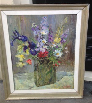 Willy Bleys - A6220 - Bloemstilleven met voorjaarsbloemen kopen? Bied vanaf 80!