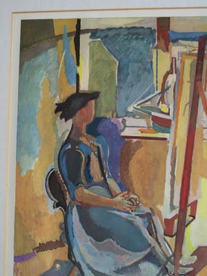 Max Hegetschweiler - Kunst-Schoolplaat V.AE.V.O. , “Ballerina als model” - ca 1965 kopen? Bied vanaf 1!