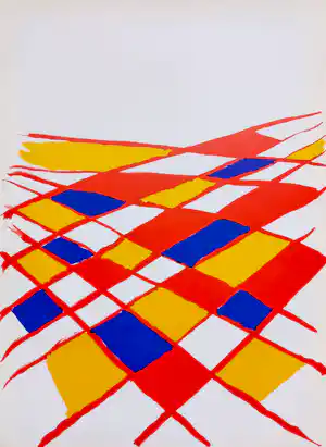 Alexander Calder - Abstract landschap, originele litho (1971) verkauft für € 75!