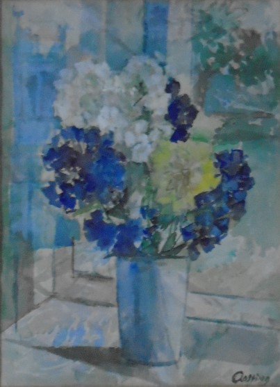 Jeanne Bieruma Oosting - Bloemen in vaas verkocht voor € 275!