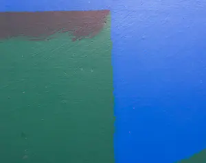 Felix van de Beek - Olieverf op doek, Bladspiegel blauw - Ingelijst (Zeer groot) kopen? Bied vanaf 150!
