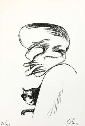 Hugo Claus - Litho + gesigneerde kunstmap - 1978 - 80/100 verkocht voor € 85!