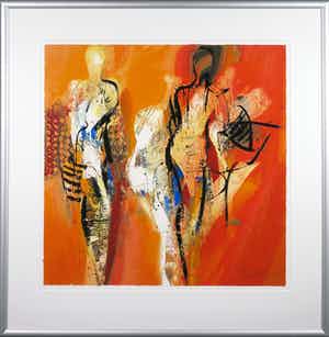 Peter Meijer - Zeefdruk, Aurora borealis - Ingelijst verkocht voor € 50!