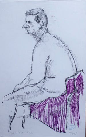 Piet Mulder - Mannelijk Naakt - Tekening / Stift kopen? Bied vanaf 1!