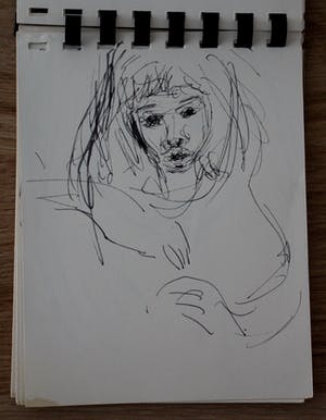 Gerard Fieret - Schetsboekje incl 8 tekeningen(4 handgesigneerd) - 1975 kopen? Bied vanaf 375!
