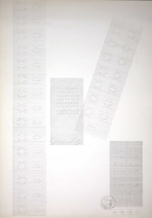 Wim Smits - Potlood, z.t. Schrift op fijne lijnen (Groot) kopen? Bied vanaf 1!