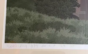 Sees Vlag - Linosnede - De Cruquius - stoomgemaal Vijfhuizen - 39/65 - handgesigneerd kopen? Bied vanaf 125!