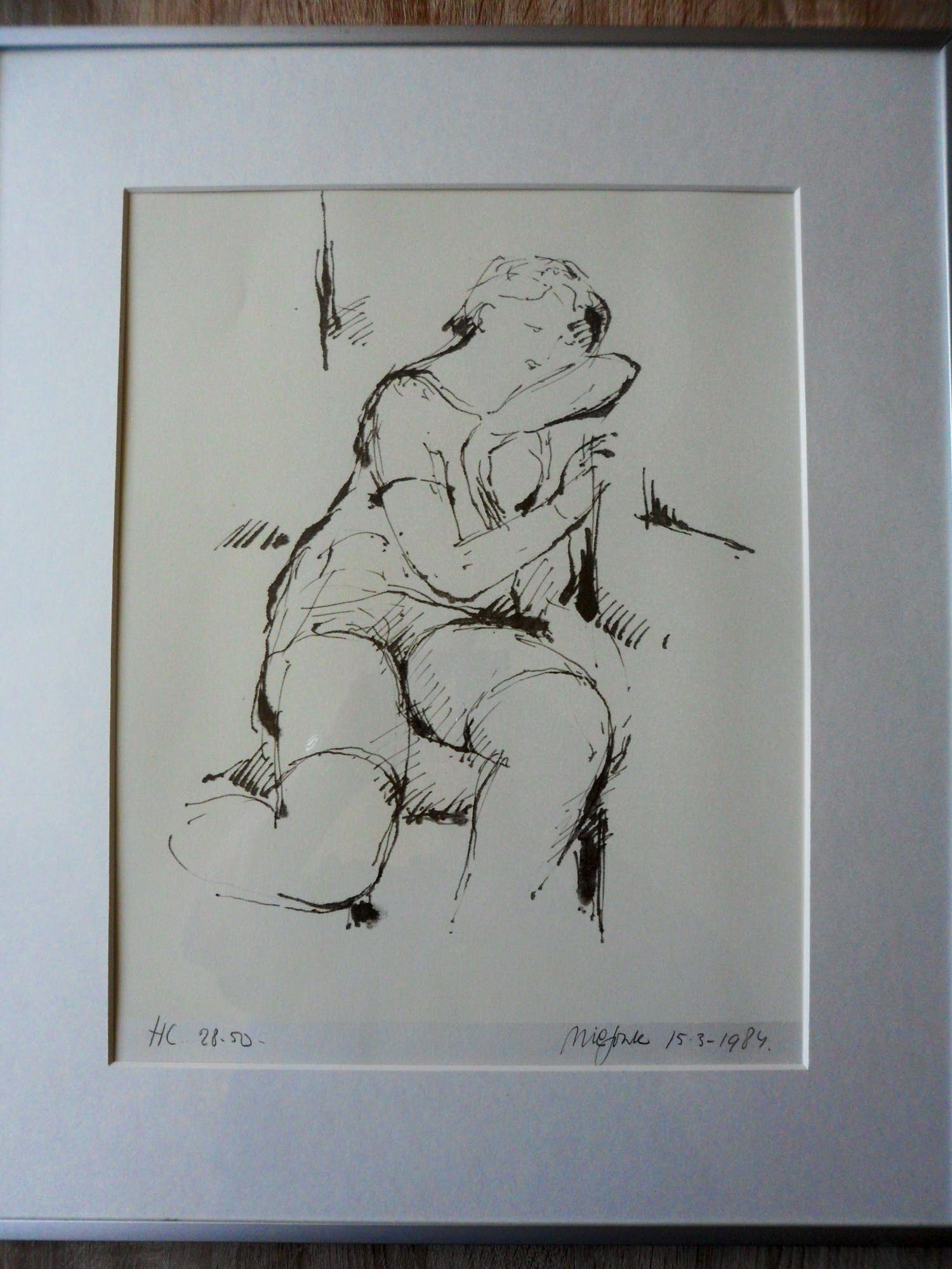 Nic Jonk - Zeefdruk, Vrouw , uit 15-03-1984 verkocht voor € 35!