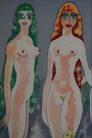 Kees van Dongen - Houtgravure - Les Femmes Colombes kopen? Bied vanaf 50!