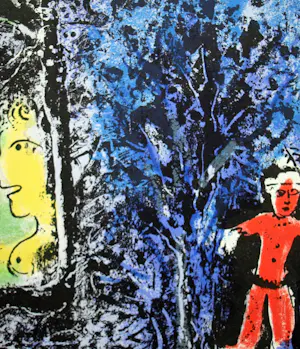 Marc Chagall - Het profiel en het rode kind - 1960 - Originele litho kopen? Bied vanaf 100!