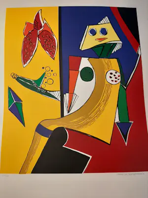 Maartje Wijngaarden - Zeefdruk ABSTRAKT Hand gesigneerd kopen? Bied vanaf 45!