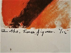 Wim Motz - Rotterdam ARA-groep - Grote Litho in zeer kleine oplage (12) - "twee figuren" kopen? Bied vanaf 20!