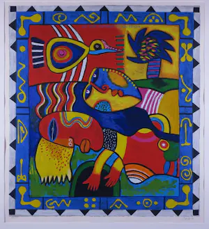 Clemens Briels - Zeefdruk, Des Caribean - Ingelijst kopen? Bied vanaf 150!