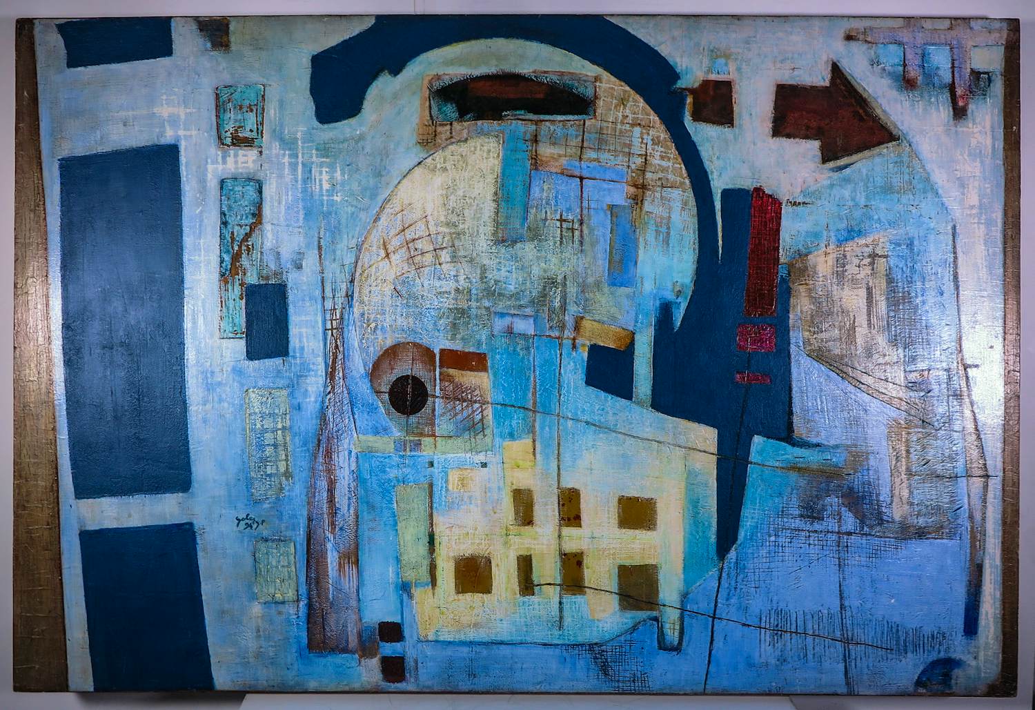 Jacques Soler - Olieverf op paneel, Zonder titel (Zeer Groot) kopen? Bied vanaf 150!