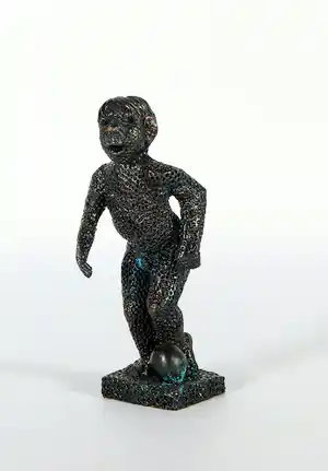 Carolein Smit - Bronzen beeld, Klein jongetje met bal vendu pour 150€ !