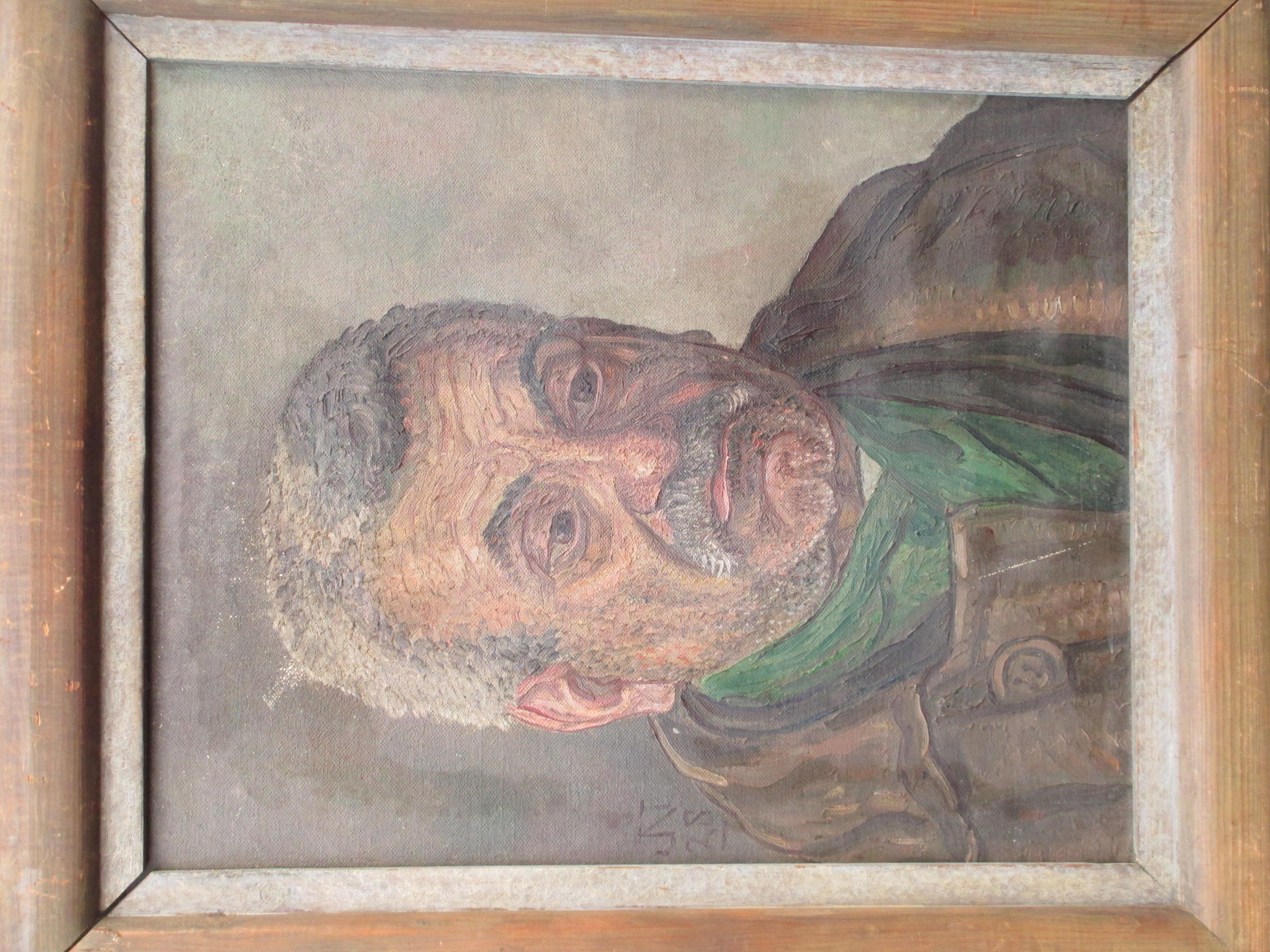 Jakob Nieweg - Portret man met baard en sjaal - Olieverf op doek 1928 kopen? Bied vanaf 250!