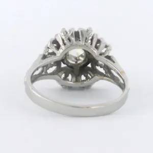 18k witgouden ring met roos geslepen diamant tot. 0.40ct – F/G - VS/SI kopen? Bied vanaf 625!