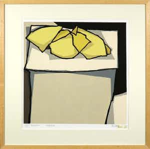 Fon Klement - Boardsnede, Table prise - Ingelijst verkocht voor € 100!