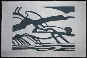 Paul Overhaus - Houtsnede op Japans papier, Zee no. 15 kopen? Bied vanaf 1!