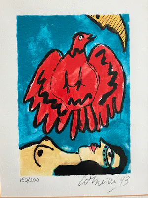 Corneille - Unieke serie van 6 stuks Corneille zeefdrukken (zelfde oplage en net ingelijst) kopen? Bied vanaf 850!