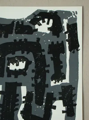 Raoul Ubac - Abstracte compositie - 1958 - Originele gegraveerde leisteenafdruk - Mourlot kopen? Bied vanaf 80!